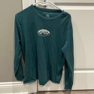 Medium dark green Cotten long sleeve American Eagle shirt